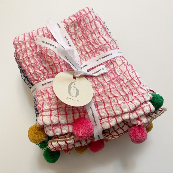 sale | anthropologie | holiday sandira dishcloths, set of 6 - Picture 3 of 7
